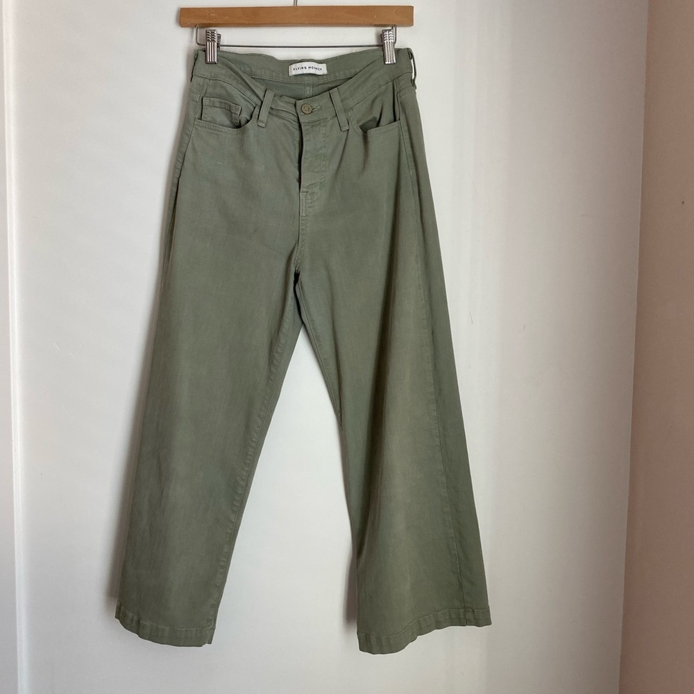 Bohme Olive Wide-Leg Pants